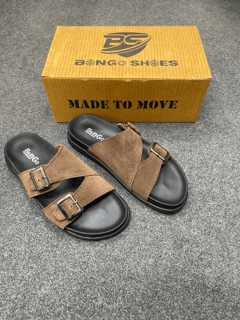 Code-1517 Premium Suede Leather Slipper Sandal