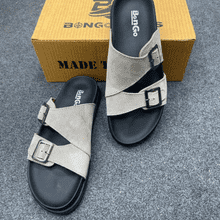Code-1517 Premium Suede Leather Slipper Sandal
