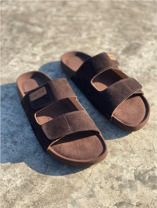 Code-1513 Premium Suede Leather Slipper Sandal