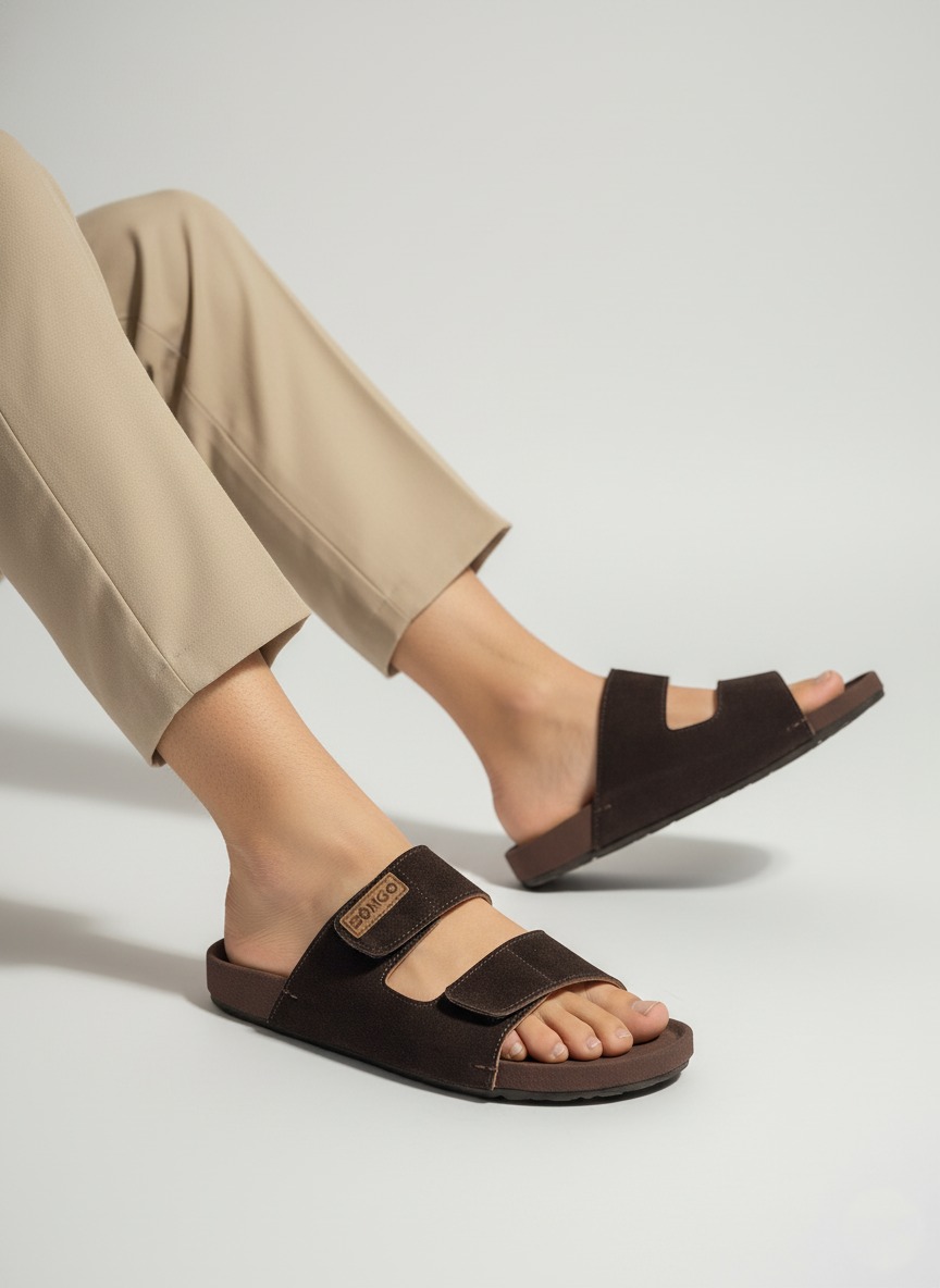 Code-1513 Premium Suede Leather Slipper Sandal